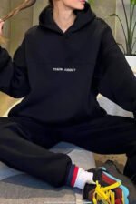 ⁦I DON’T CARE Women’s Casual Hoodie Set⁩ - الصورة ⁦3⁩