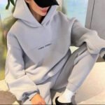 ⁦I DON’T CARE Women’s Casual Hoodie Set⁩ - الصورة ⁦6⁩
