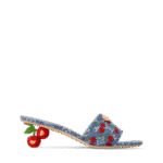 صندل جينز بكعب كرز ثلاثي الأبعاد